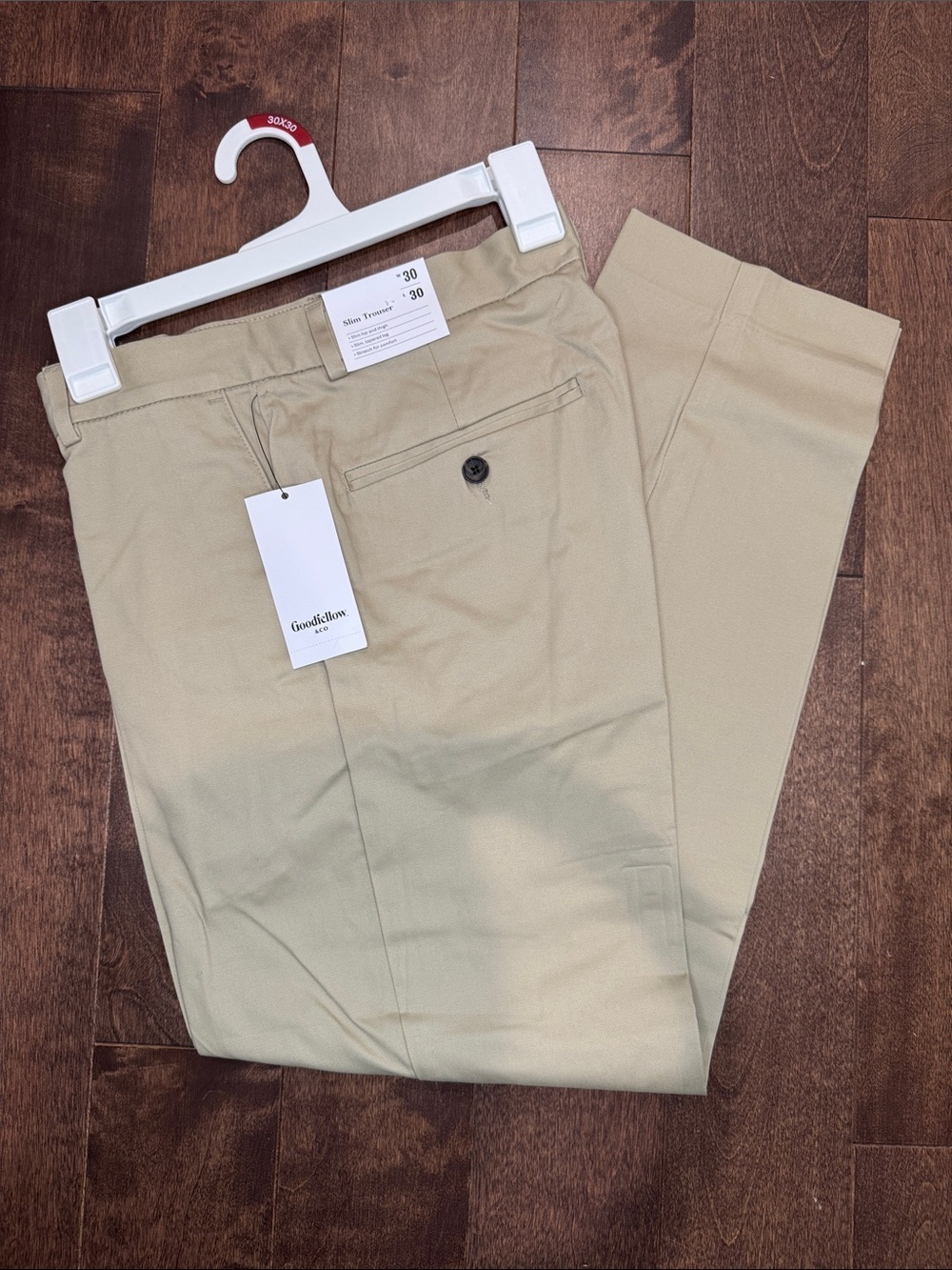 Goodfellow & Co Men’s Khaki Dress Trouser Pants 30X30 New NWT